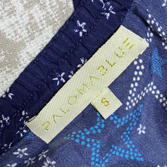 Paloma Blue Eclipse 100% Silk Star Print Jumpsuit in Blue - Picture 3 of 6